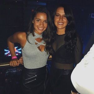 Leather Skirt With Silver Zipper Details